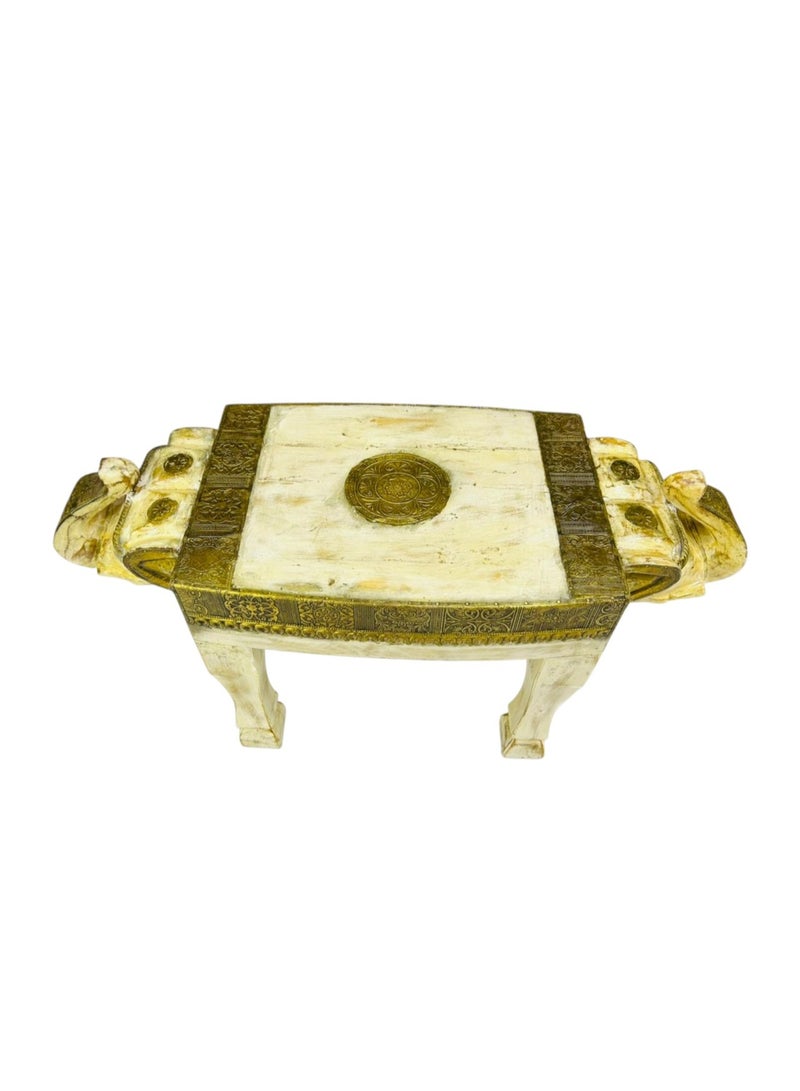 Regium Craft handmade solid wood & Brass banch ,stool & cofee table ,Orignal solid wood . - Image 3